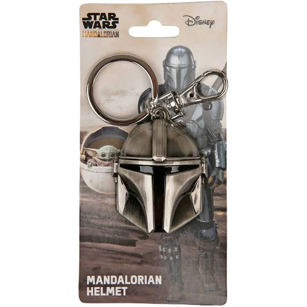 Star Wars - The Mandalorian Helmet Keychain Silver