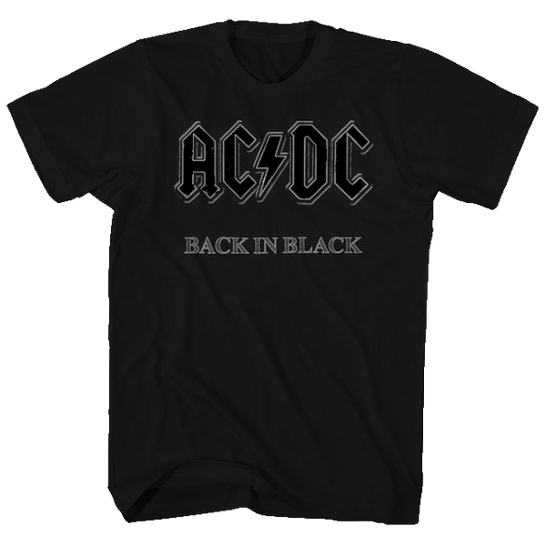 AC/DC - Back Solid in Black Adult T-Shirt