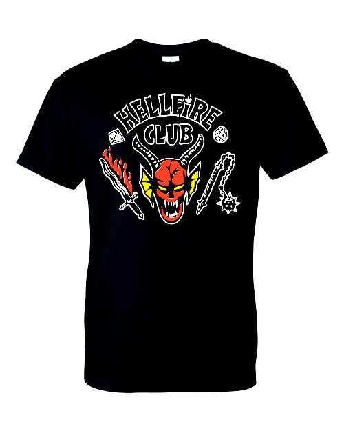 Stranger Things - Hellfire Club Vintage Unisex Black T-Shirt