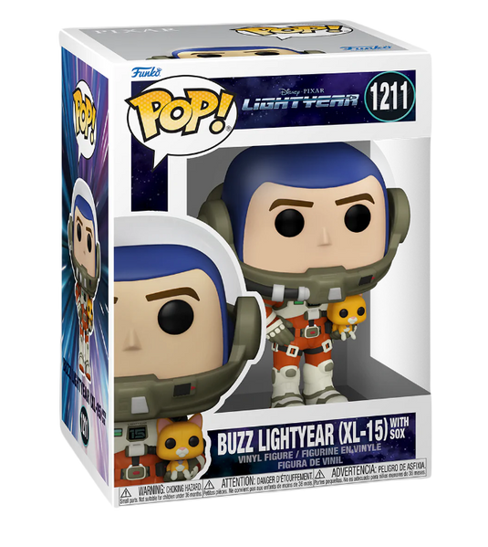 ¡Funko POP! Disney Pixar: Lightyear - Buzz Lightyear (XL-15) con Sox