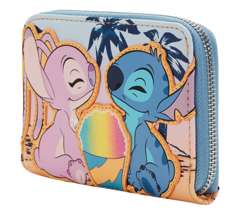 Disney: Lilo & Stitch - Angel and Stitch Snow Cone Date Zip Around Wallet