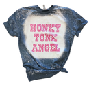 Honky Tonk Angel Bleached Tie Dye T-Shirt