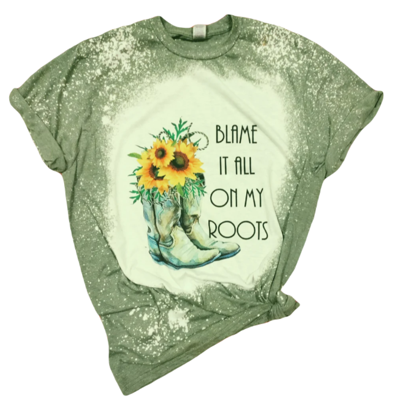 Blame It on My Roots Bleached Tie Dye T-Shirt