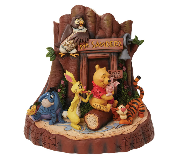 Disney Traditions - Pooh Carved by Heart Figure