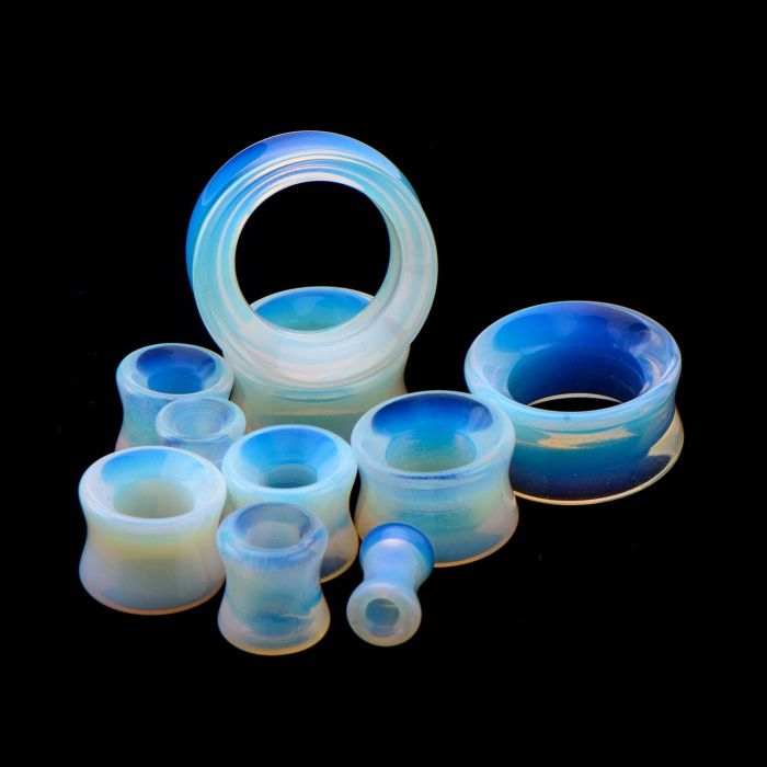 Double Flared - Opalite Thick Wall Eyelets Plugs