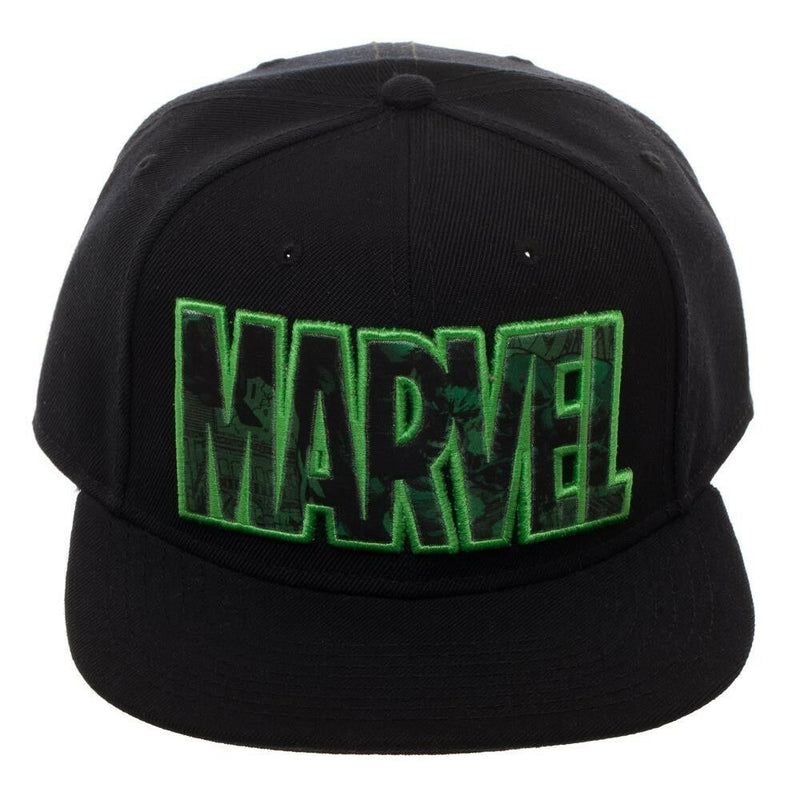 Incredible Hulk Marvel Logo Snapback Hat - Kryptonite Character Store