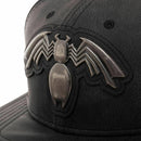 Venom Distressed Metal Black Snapback Hat - Kryptonite Character Store