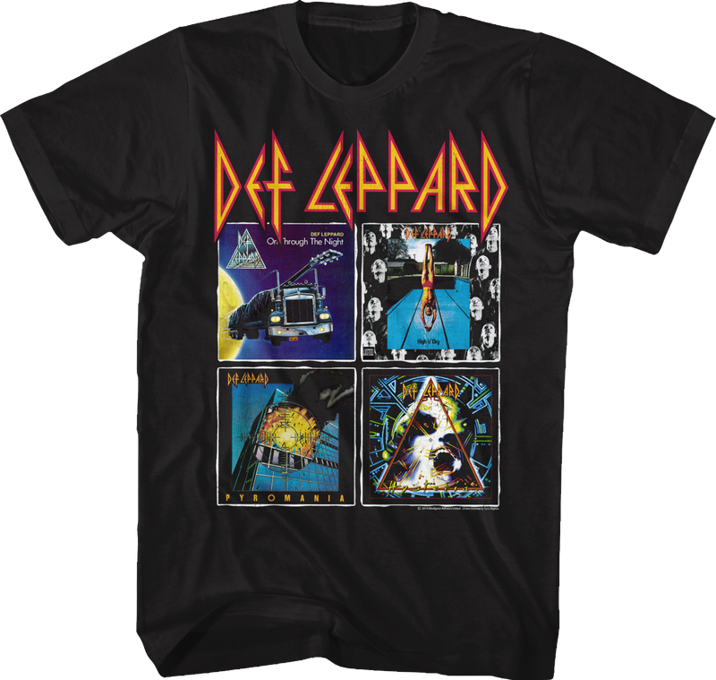 Def Leppard Hysteria 80s Rock Album T Shirt