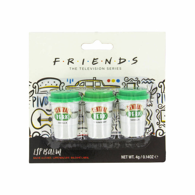 Friends Sitcom `Central Perk` Coffee Cup Novelty Lip Balm Set Of Three
