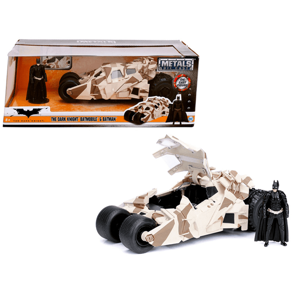 The Dark Knight Batmobile with Batman Diecast Figure Camouflage