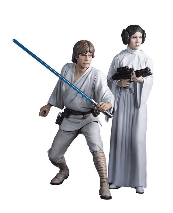 Star Wars Luke Skywalker and Princess Leia ArtFX+ Statue