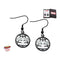 Cut Out Ion Plated Steel Web with Black IP Spider Dangle Earrings