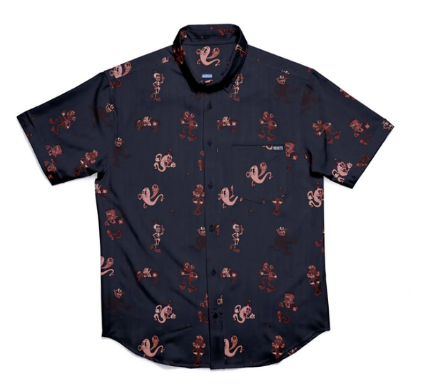 Spooky Soiree (Washed out Red) - Kunuflex Short Sleeve Shirt