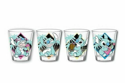 Lilo and Stitch Pastel 4pc Shot Glass Set Standard - Kryptonite Character Store