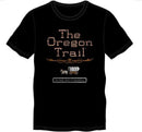 The Oregon Trail - Game Wagon and Logo on Black T-Shirt
