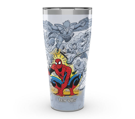 Marvel - Vaso de acero inoxidable del increíble 60 aniversario de Spider-Man