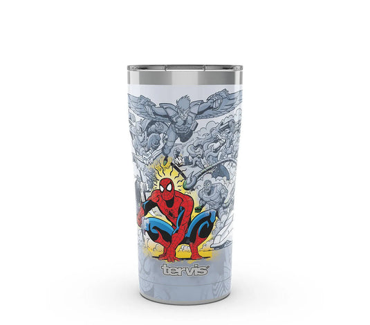 Marvel - Vaso de acero inoxidable del increíble 60 aniversario de Spider-Man