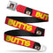 Bob's Burgers Tina Face Full Color Bright Red/Yellows Webbing Seatbelt Buckle Belt - Kryptonite Character Store