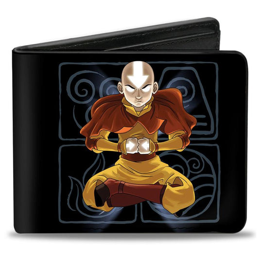 Avatar: The Last Airbender - Cartera plegable con pose de meditación de Aang