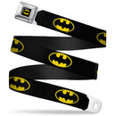 Batman Full Color Black/Yellow Seatbelt Belt- Kryptonite Character Store