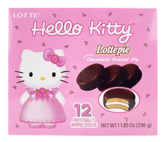 Cargue la imagen en el visor de la galería, Hello Kitty - Pastel recubierto de chocolate Lotte Pie
