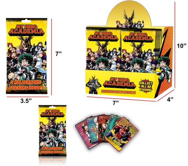 My Hero Academia - Pack d’autocollants aveugles holographiques