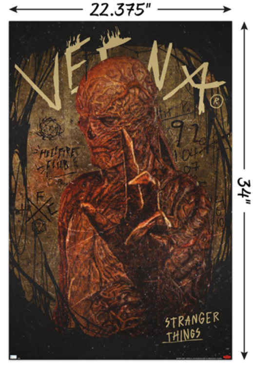 Chargez l&#39;image dans la visionneuse de la galerie, Netflix : Stranger Things Saison 4 - Affiche murale Vecna
