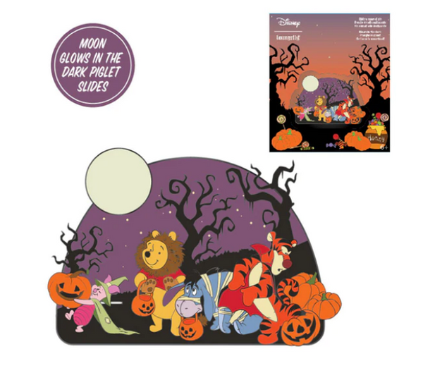 Disney: Winnie the Pooh - Pin de caja coleccionable de Halloween Gang de 3" 