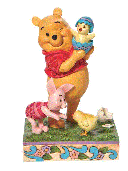 Disney : Winnie l'ourson – Figurine Ourson et porcelet avec poussin