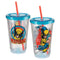 Marvel Comics - X-Men - Wolverine 18 oz Acrylic Travel Cup with Lid and Straw - Kryptonite Character Store