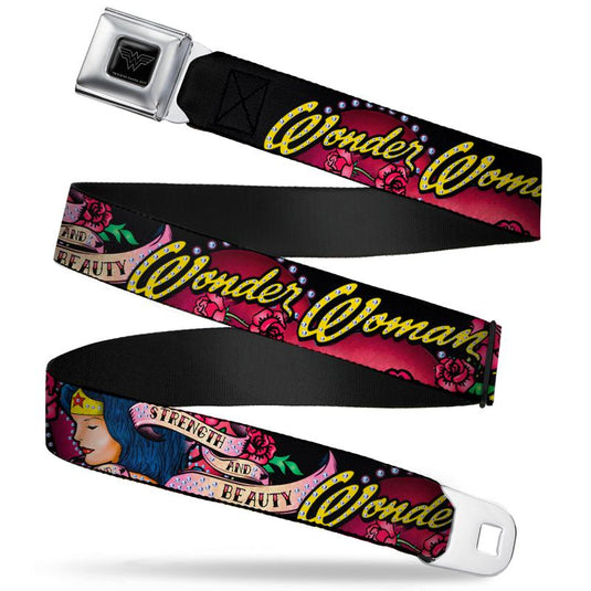 DC Comics Wonder Woman Strength and Beauty Seat Belt Buckle Belt - Kryptonite Character Store