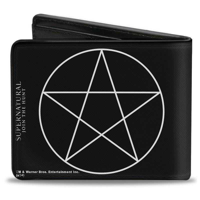 Load image into Gallery viewer, Supernatural - Pentagram Bifold Black Wallet
