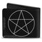 Sobrenatural - Cartera negra plegable con pentagrama
