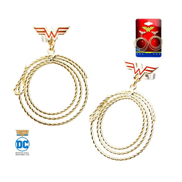 DC Comics: Wonder Woman - Lasso Dangle with Steel Post Stud Earrings