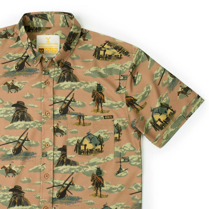 Load image into Gallery viewer, Yellowstone - "Dutton Ranch" Kunuflex Short Sleeve Shirt
