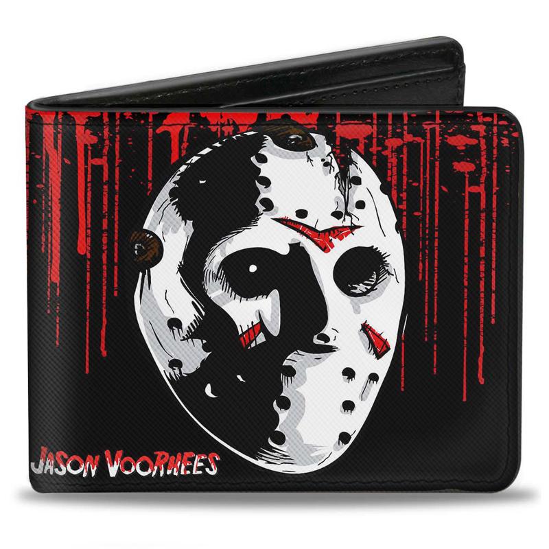 Chargez l&#39;image dans la visionneuse de la galerie, Jason Voorhees Friday The 13th Blood Splatter Bi-Fold Wallet
