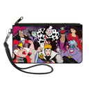 Disney - 8 Villains Group Pose Canvas Zipper Wallet